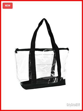 Clear PVC Security Work Tote Shoulder Bag Women's Handbag